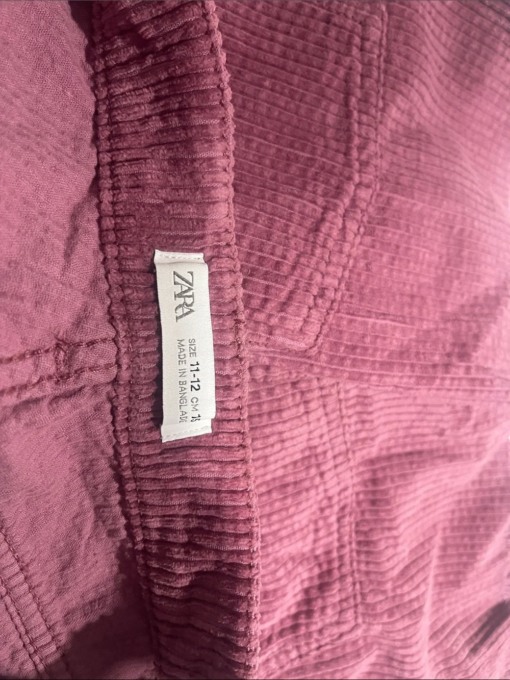 Zara Girls Corduroy Skirt in Dusty Plum